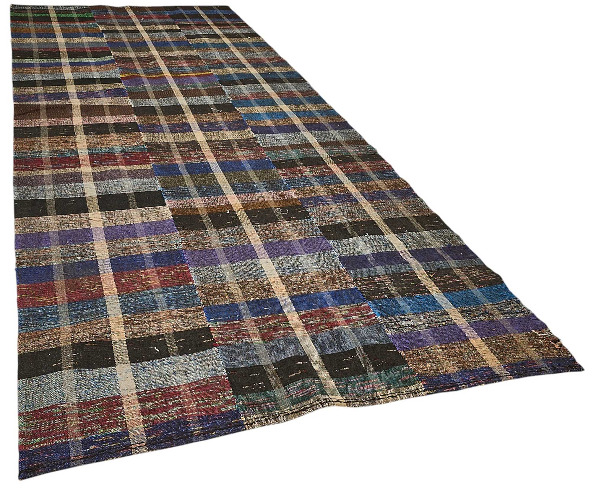 5x10 Handmade Vintage Chaput Kilim Rug - 51820