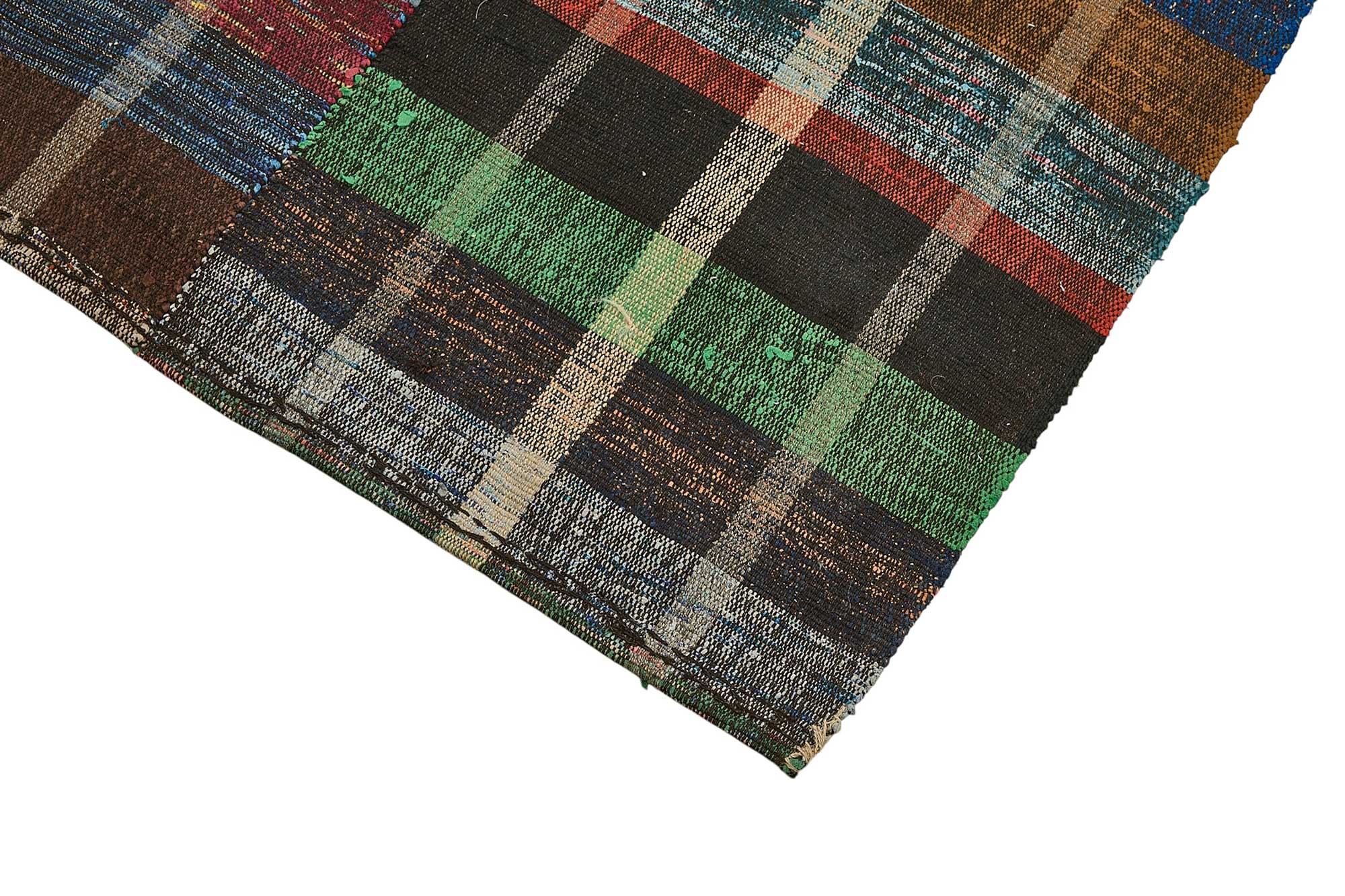 5x10 Handmade Vintage Chaput Kilim Rug - 51820