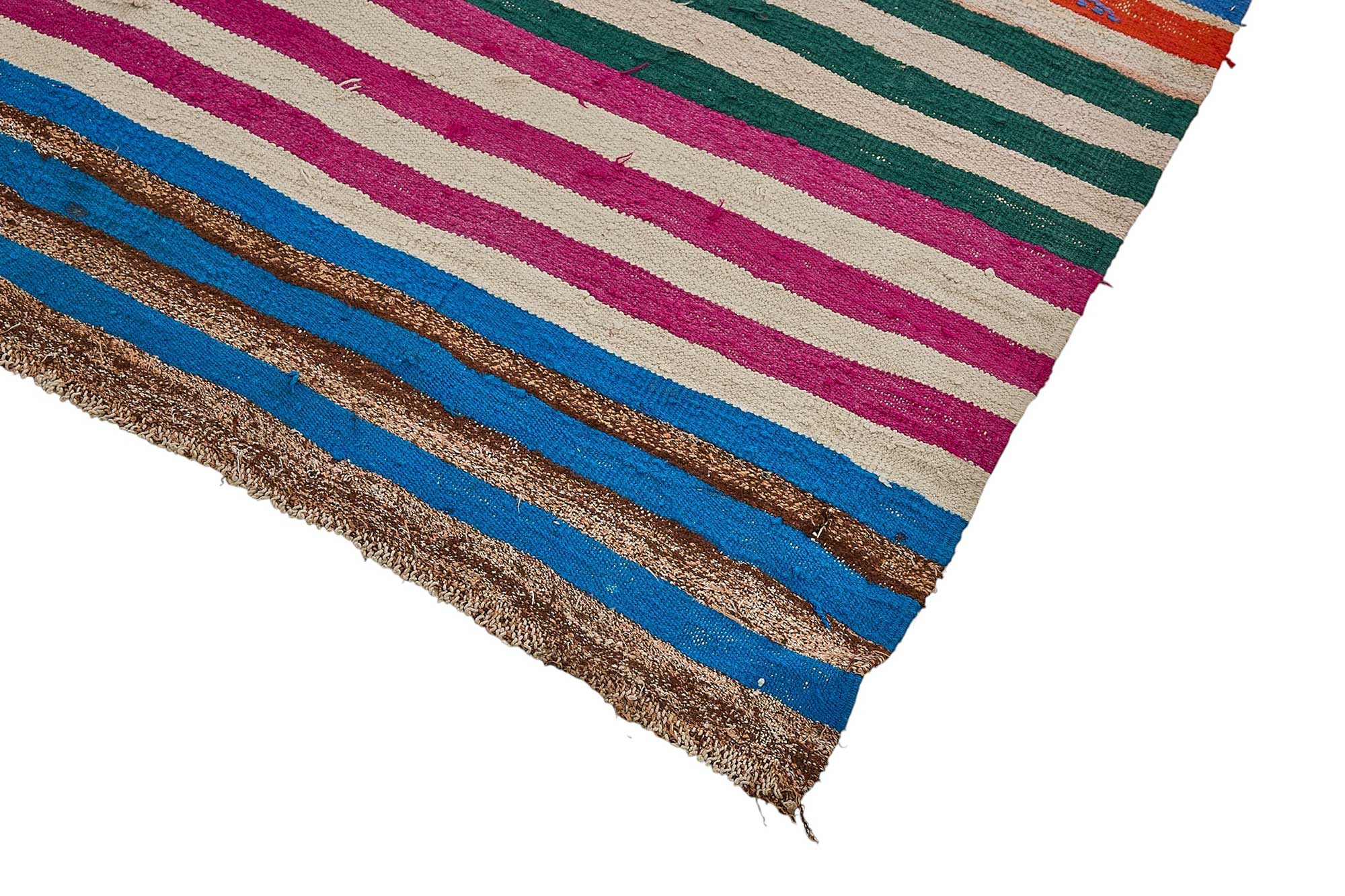 4x12 Handmade Vintage Chaput Kilim Rug - 51823