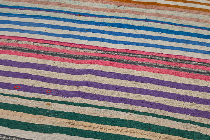 4x12 Handmade Vintage Chaput Kilim Rug - 51823