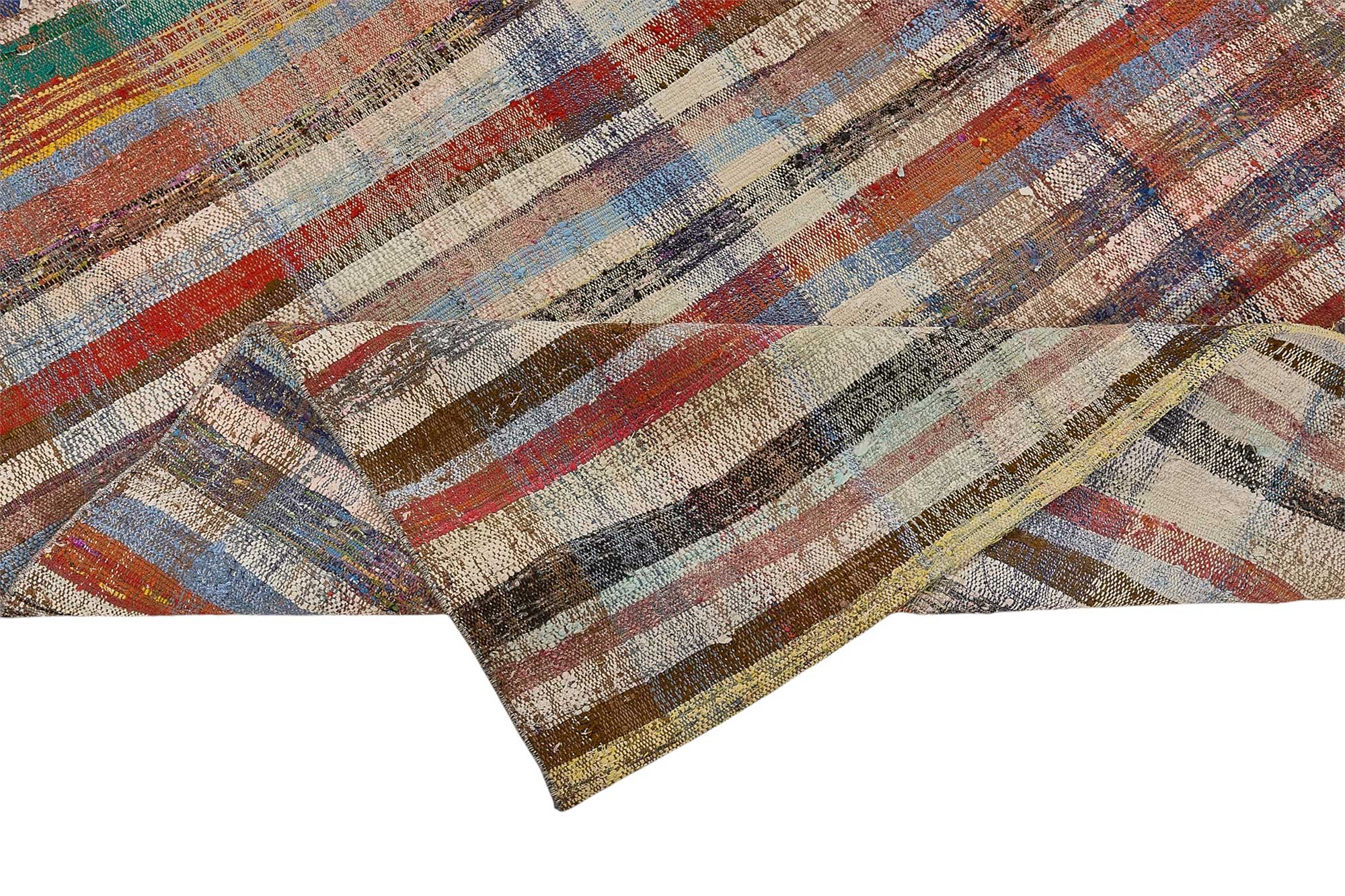 6x9 Handmade Vintage Chaput Kilim Rug - 51825