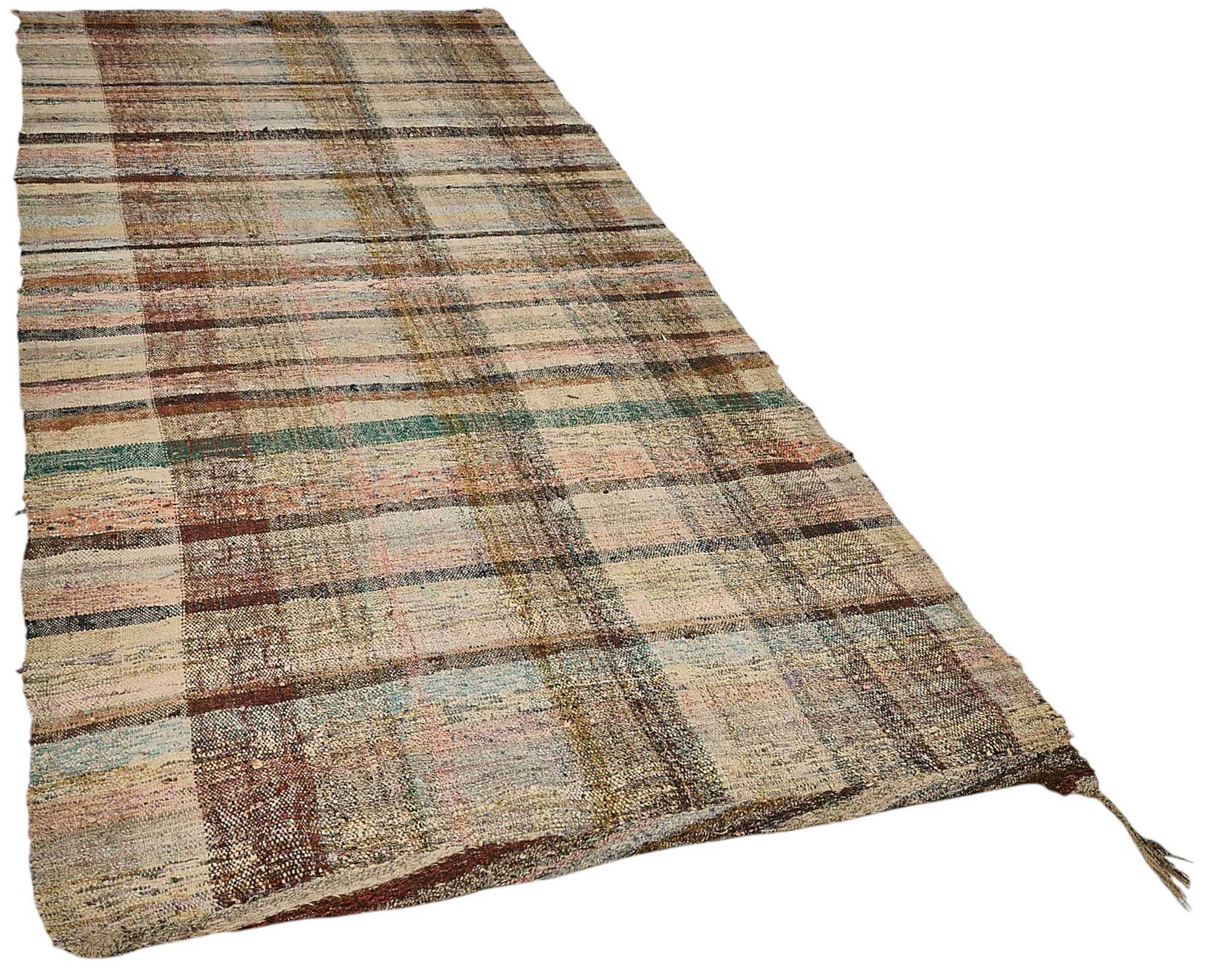 5x11 Handmade Vintage Chaput Kilim Rug - 51826