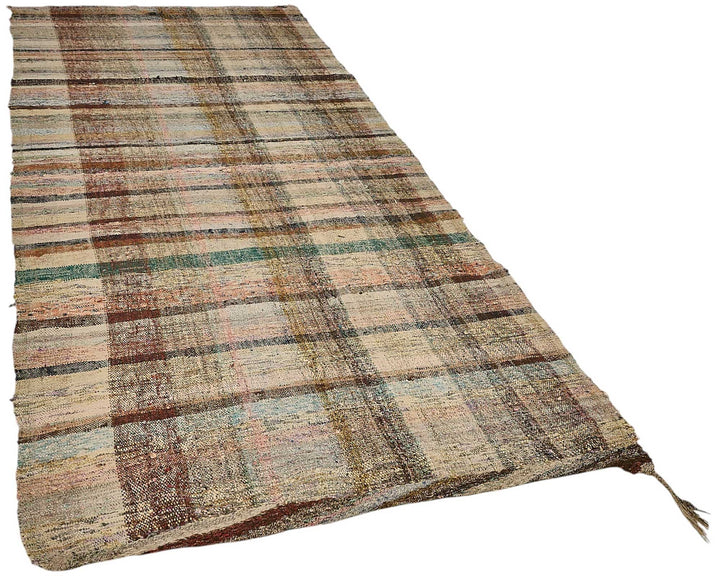 5x11 Handmade Vintage Chaput Kilim Rug - 51826