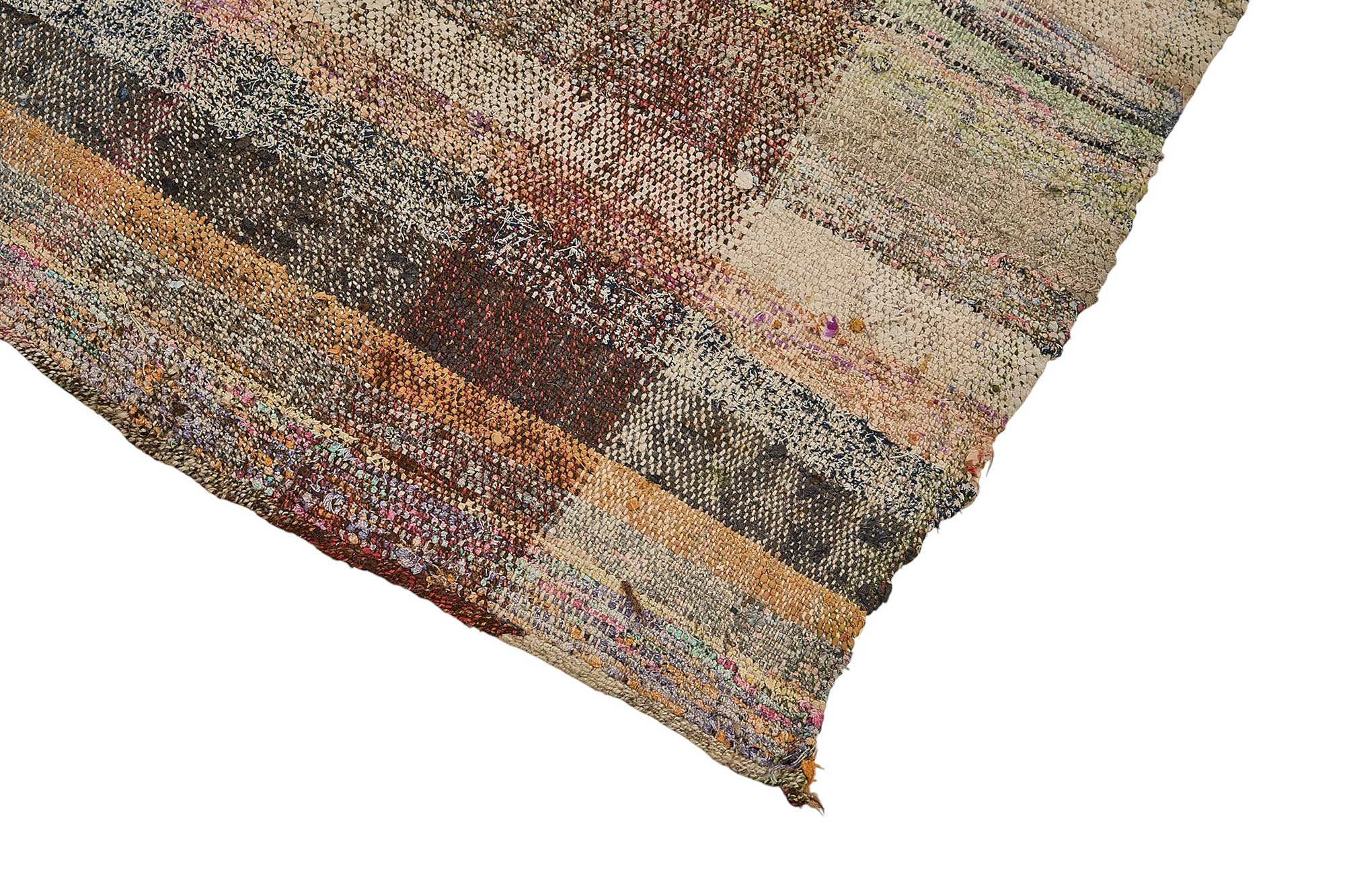 5x11 Handmade Vintage Chaput Kilim Rug - 51826