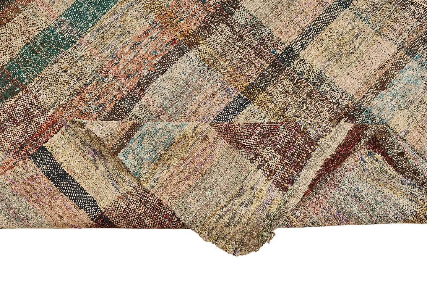 5x11 Handmade Vintage Chaput Kilim Rug - 51826