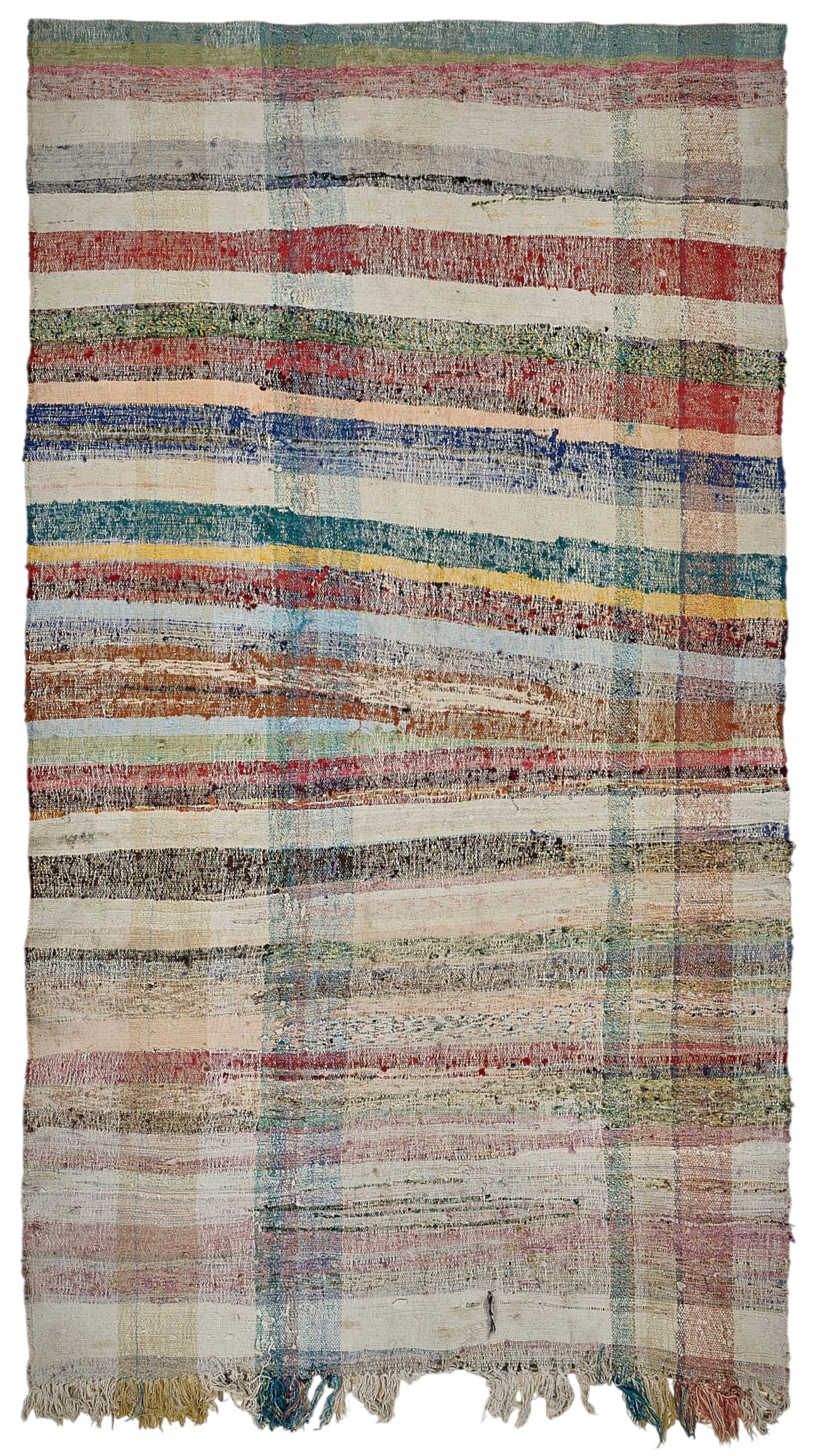 5x11 Handmade Vintage Chaput Kilim Rug - 51827