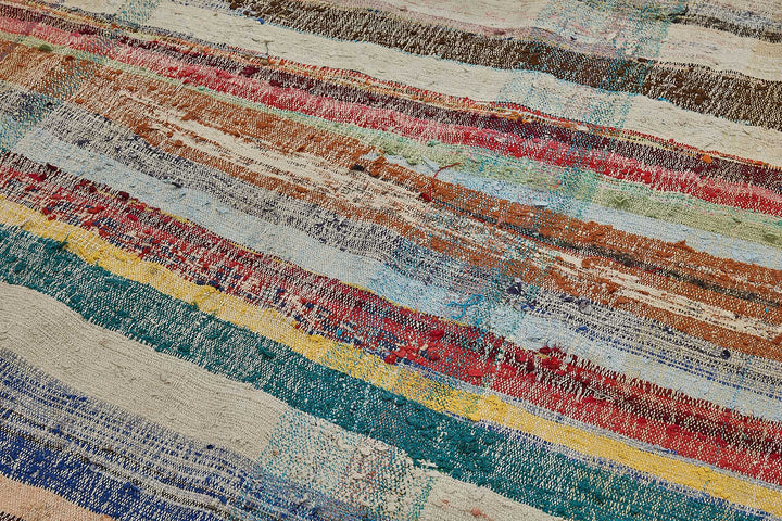 5x11 Handmade Vintage Chaput Kilim Rug - 51827