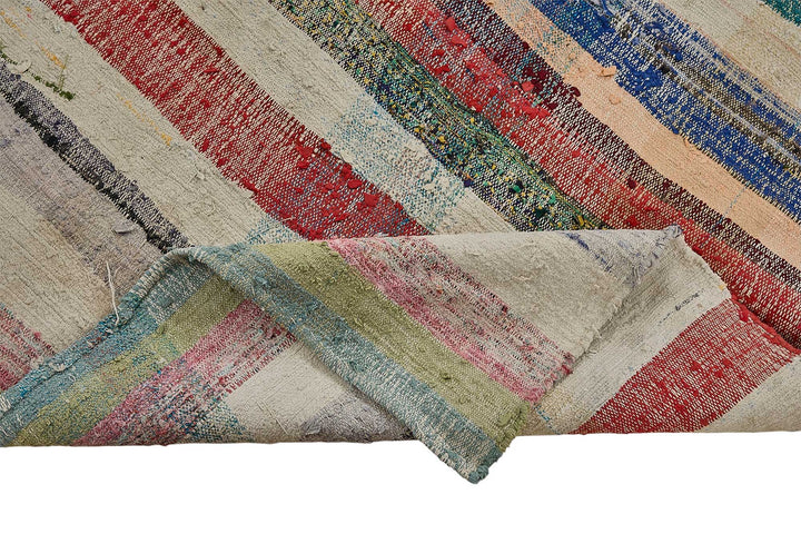 5x11 Handmade Vintage Chaput Kilim Rug - 51827