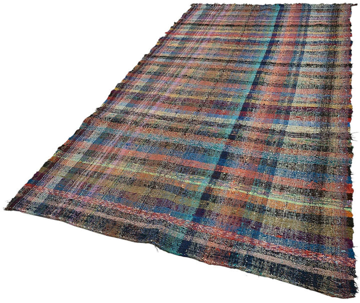 5x11 Handmade Vintage Chaput Kilim Rug - 51828