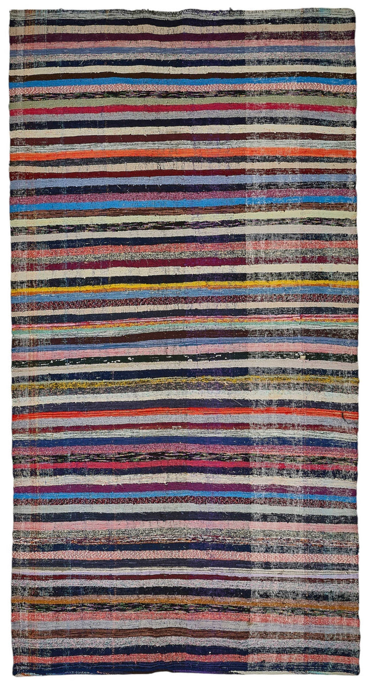 6x11 Handmade Vintage Chaput Kilim Rug - 51829