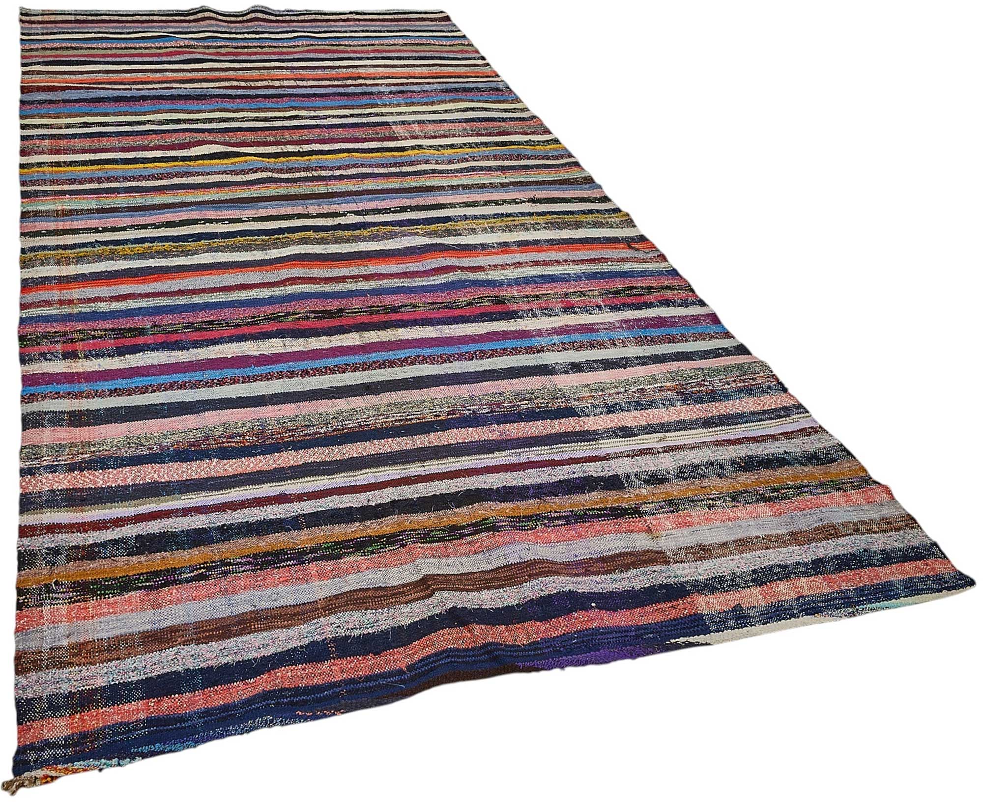 6x11 Handmade Vintage Chaput Kilim Rug - 51829