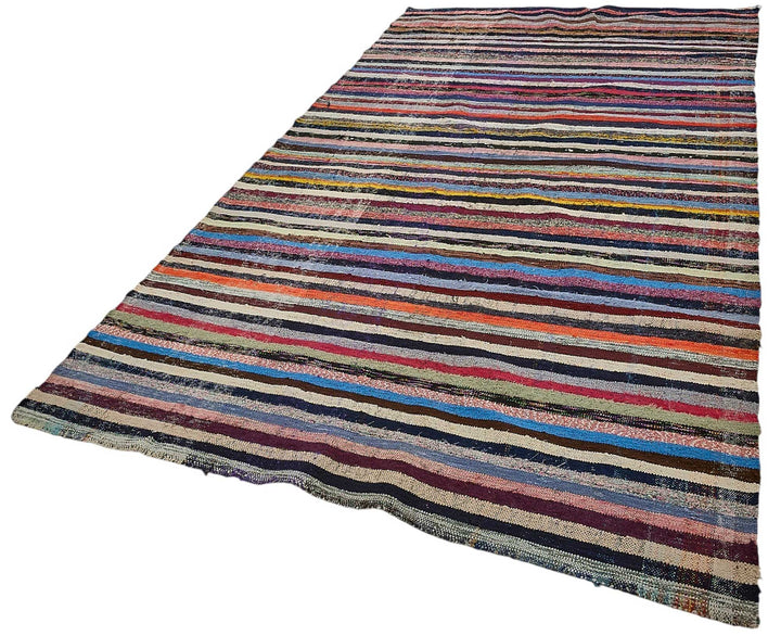 6x11 Handmade Vintage Chaput Kilim Rug - 51829