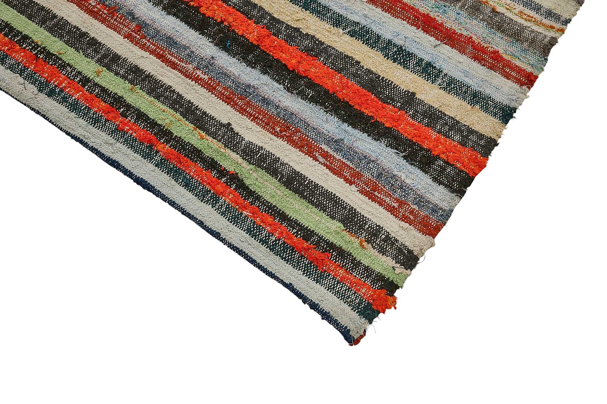 6x9 Handmade Vintage Chaput Kilim Rug - 51830