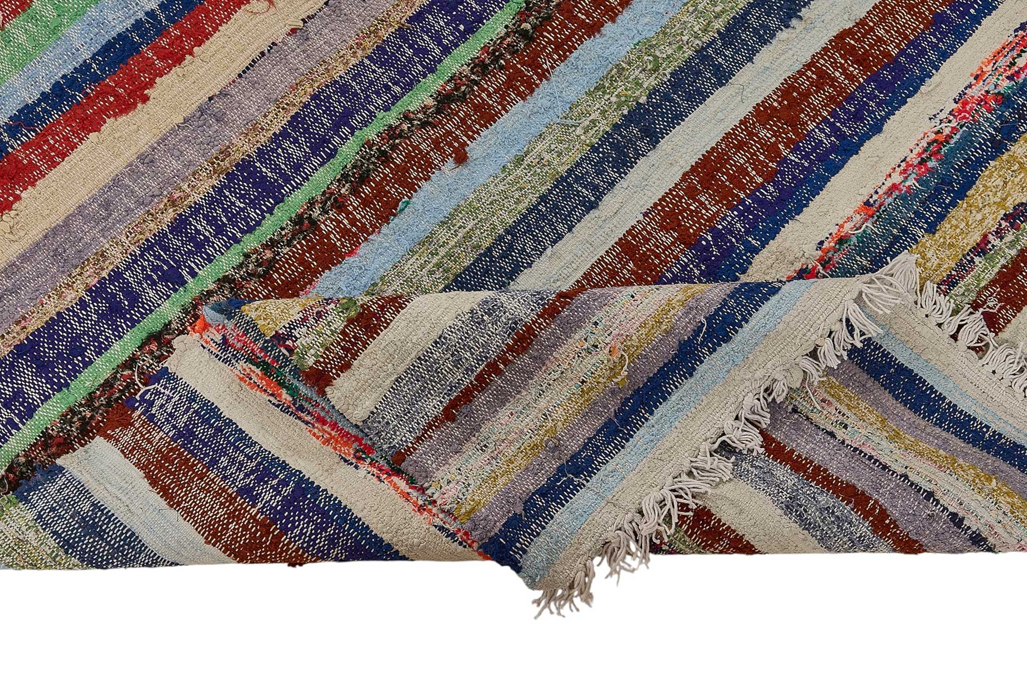 6x9 Handmade Vintage Chaput Kilim Rug - 51830