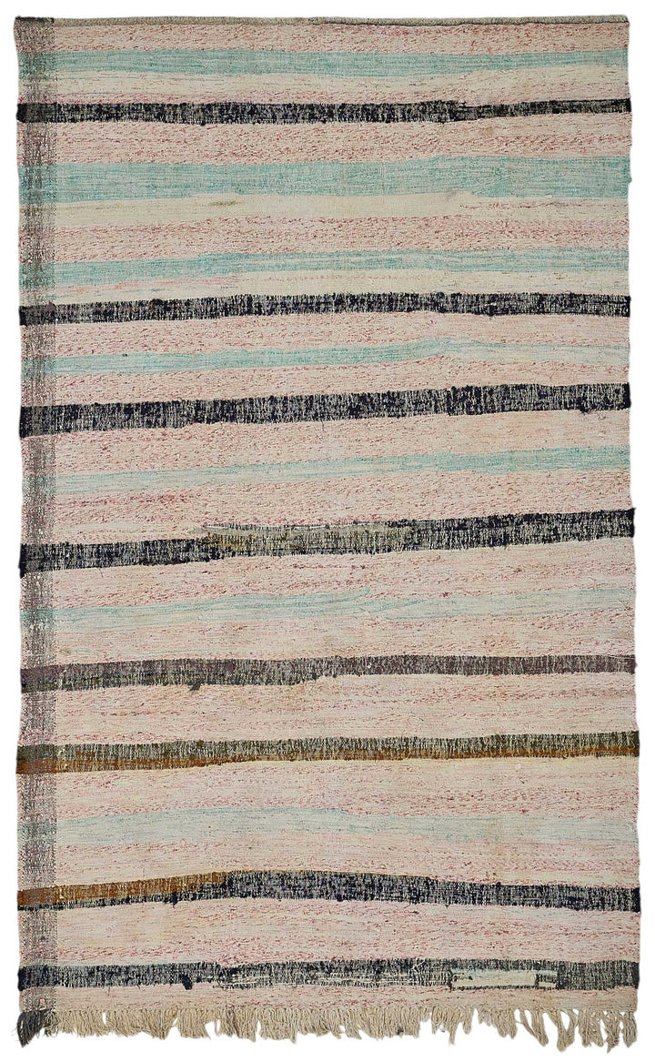 6x9 Handmade Vintage Chaput Kilim Rug - 51831