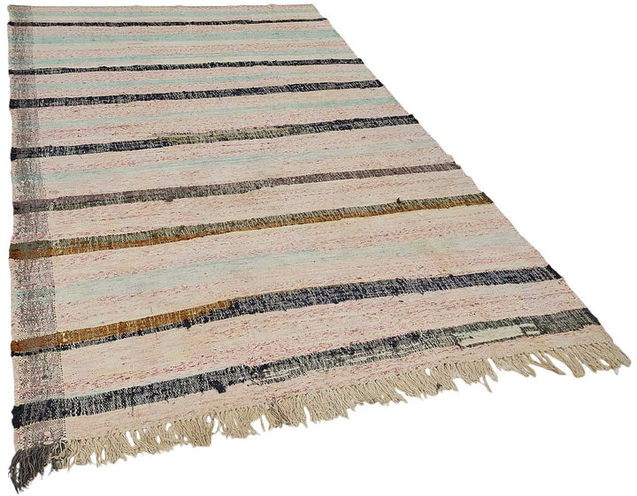 6x9 Handmade Vintage Chaput Kilim Rug - 51831