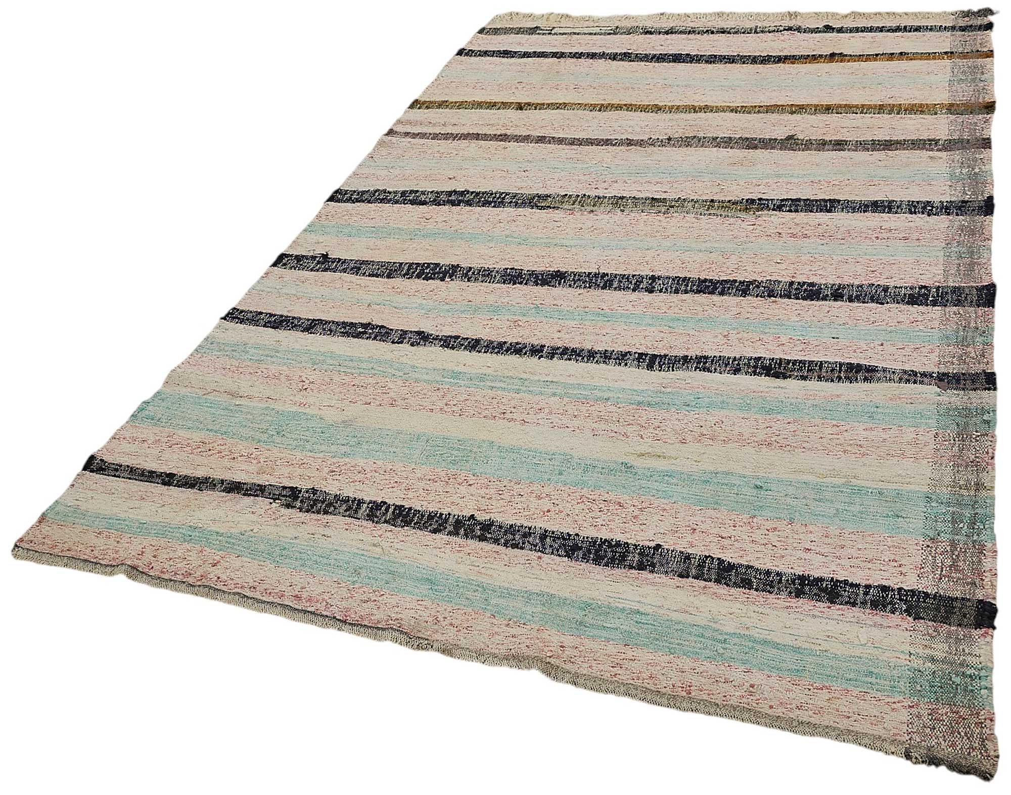6x9 Handmade Vintage Chaput Kilim Rug - 51831