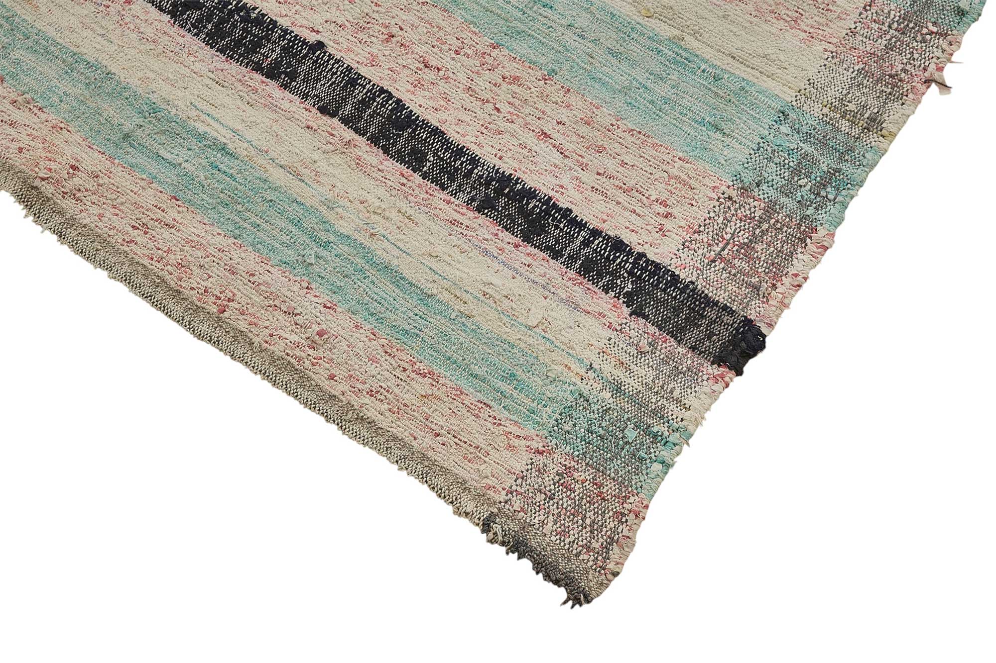 6x9 Handmade Vintage Chaput Kilim Rug - 51831