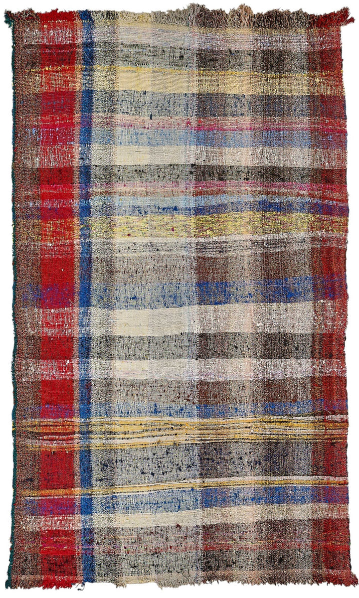5x9 Handmade Vintage Chaput Kilim Rug - 51832