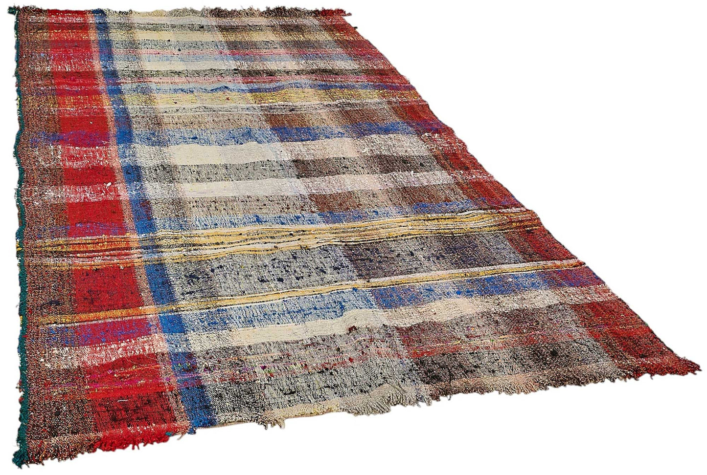 5x9 Handmade Vintage Chaput Kilim Rug - 51832