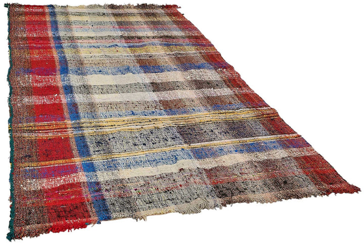 5x9 Handmade Vintage Chaput Kilim Rug - 51832