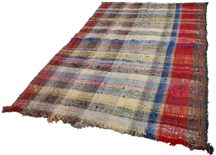 5x9 Handmade Vintage Chaput Kilim Rug - 51832