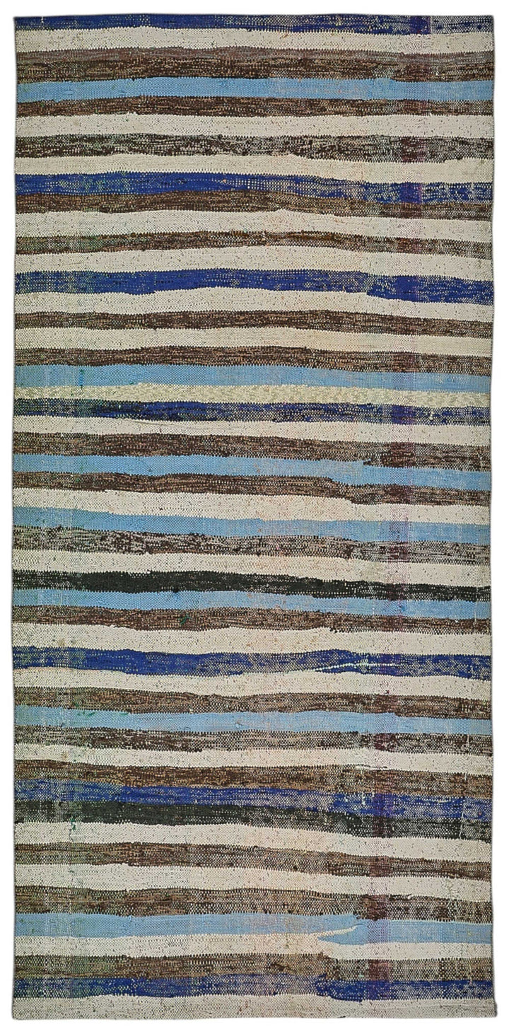 4x8 Handmade Vintage Chaput Kilim Rug - 51833