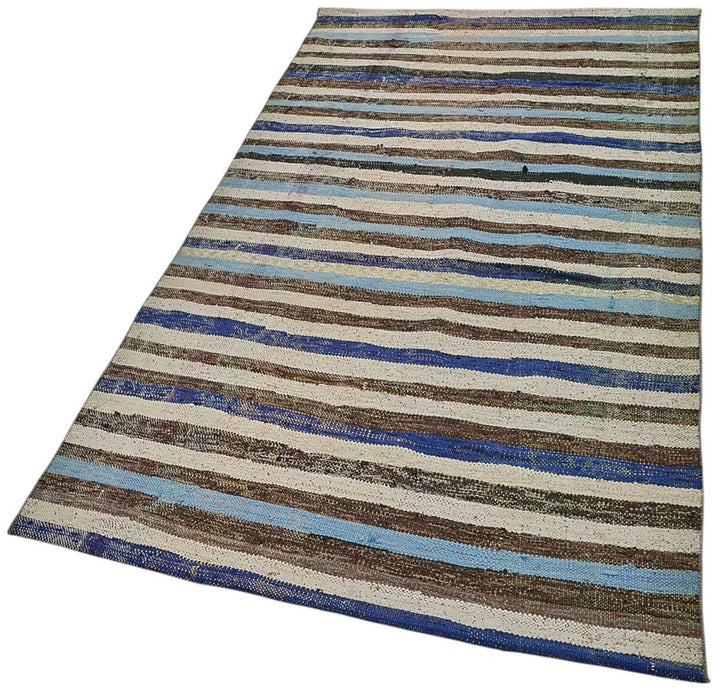 4x8 Handmade Vintage Chaput Kilim Rug - 51833