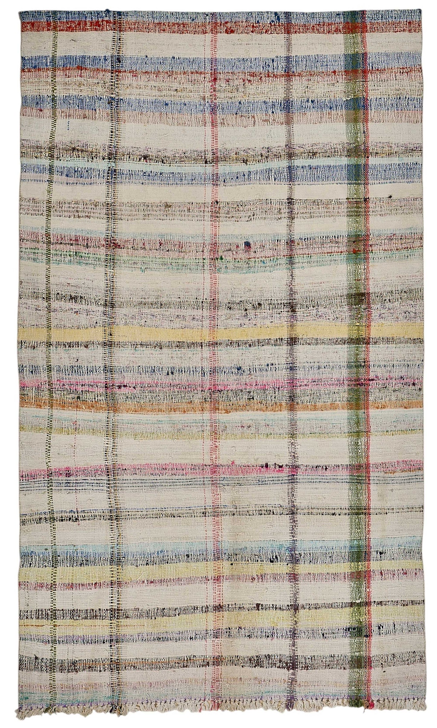 5x8 Handmade Vintage Chaput Kilim Rug - 51834