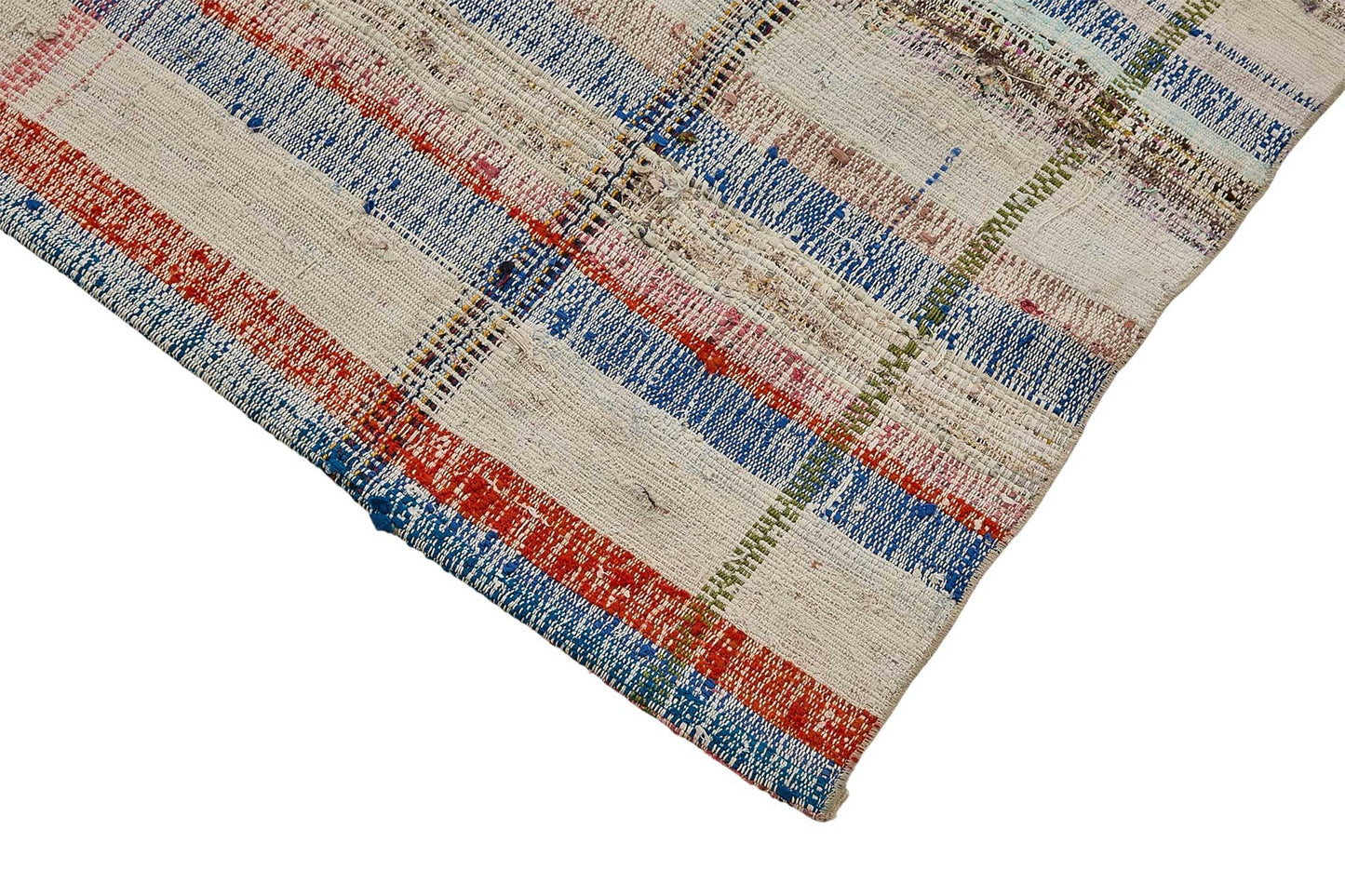 5x8 Handmade Vintage Chaput Kilim Rug - 51834