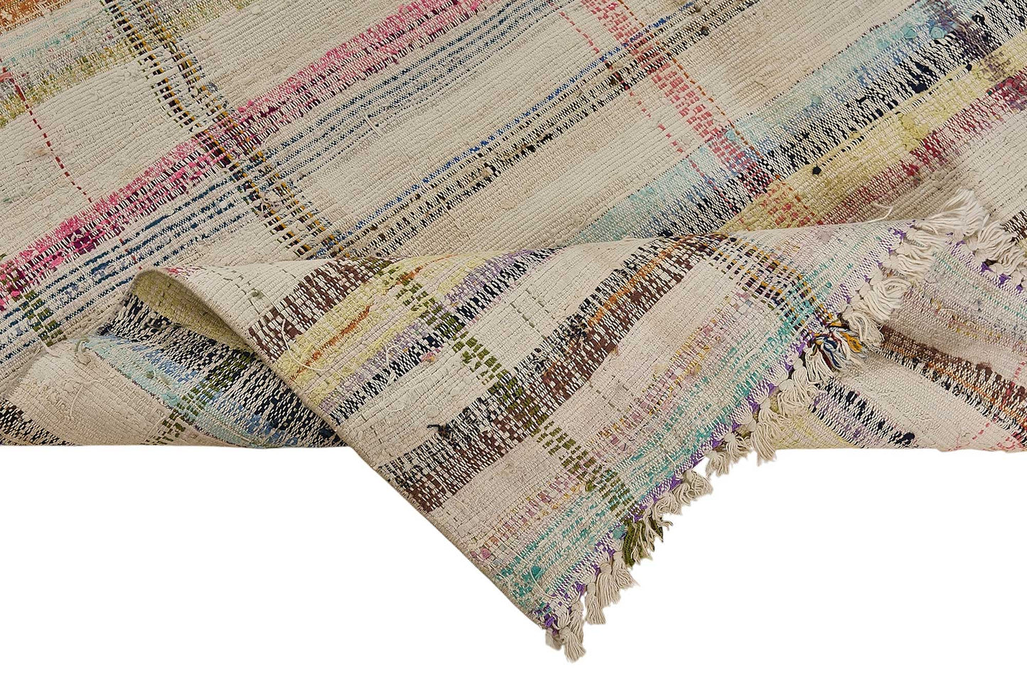 5x8 Handmade Vintage Chaput Kilim Rug - 51834