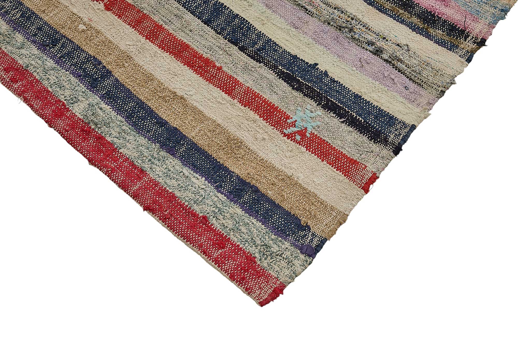 6x9 Handmade Vintage Chaput Kilim Rug - 51835