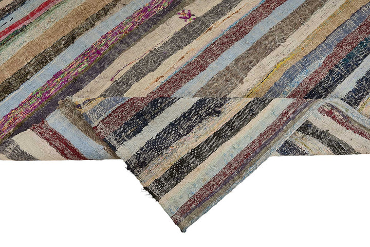 6x9 Handmade Vintage Chaput Kilim Rug - 51835