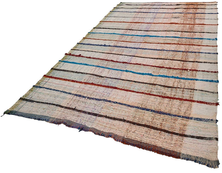 9x11 Handmade Vintage Chaput Kilim Rug - 51836