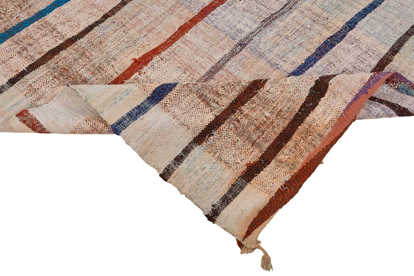 9x11 Handmade Vintage Chaput Kilim Rug - 51836