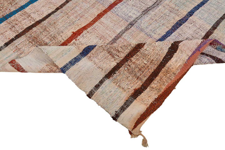 9x11 Handmade Vintage Chaput Kilim Rug - 51836