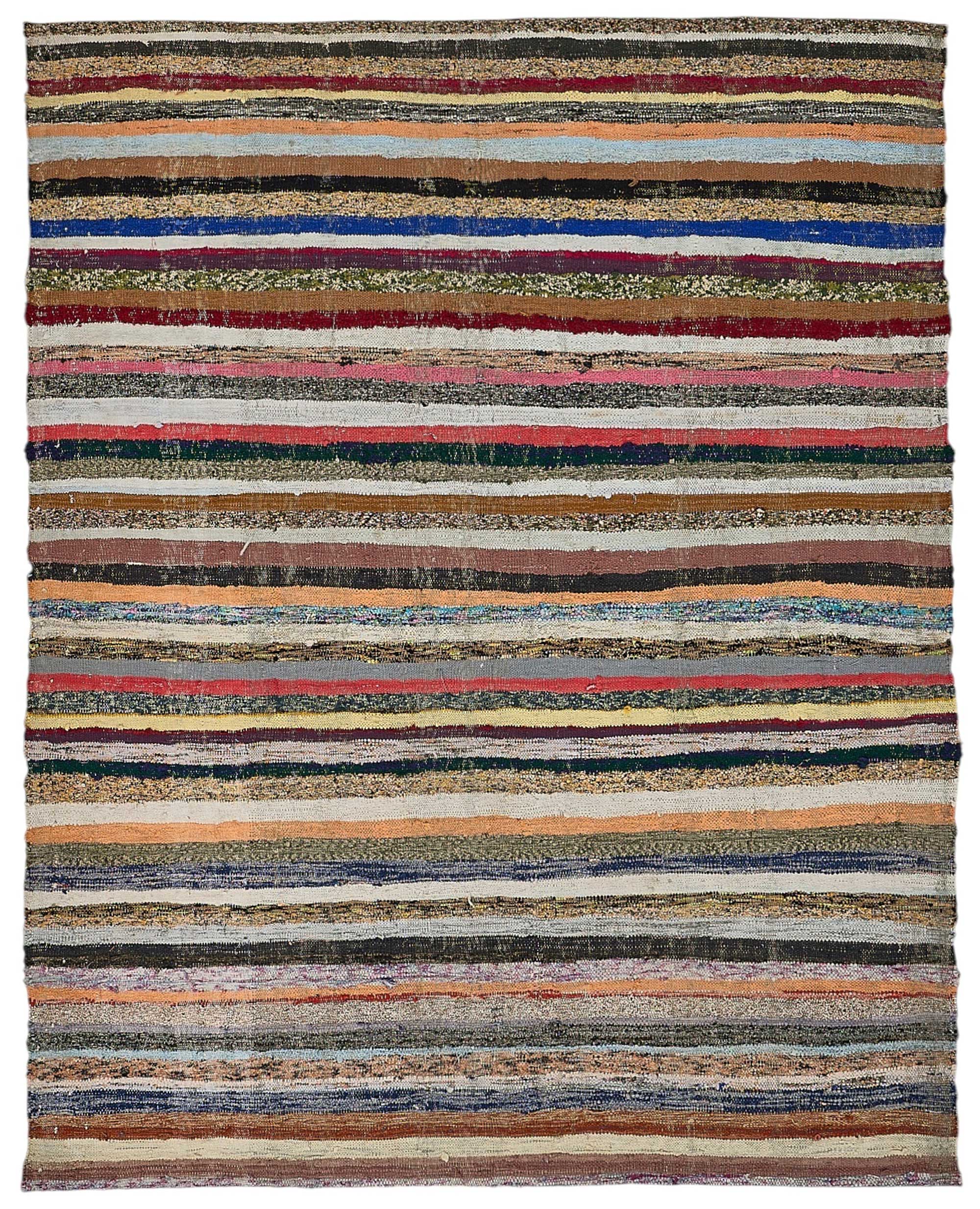 5x7 Handmade Vintage Chaput Kilim Rug - 51837