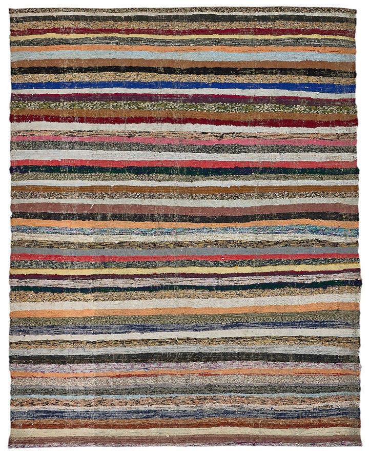 5x7 Handmade Vintage Chaput Kilim Rug - 51837