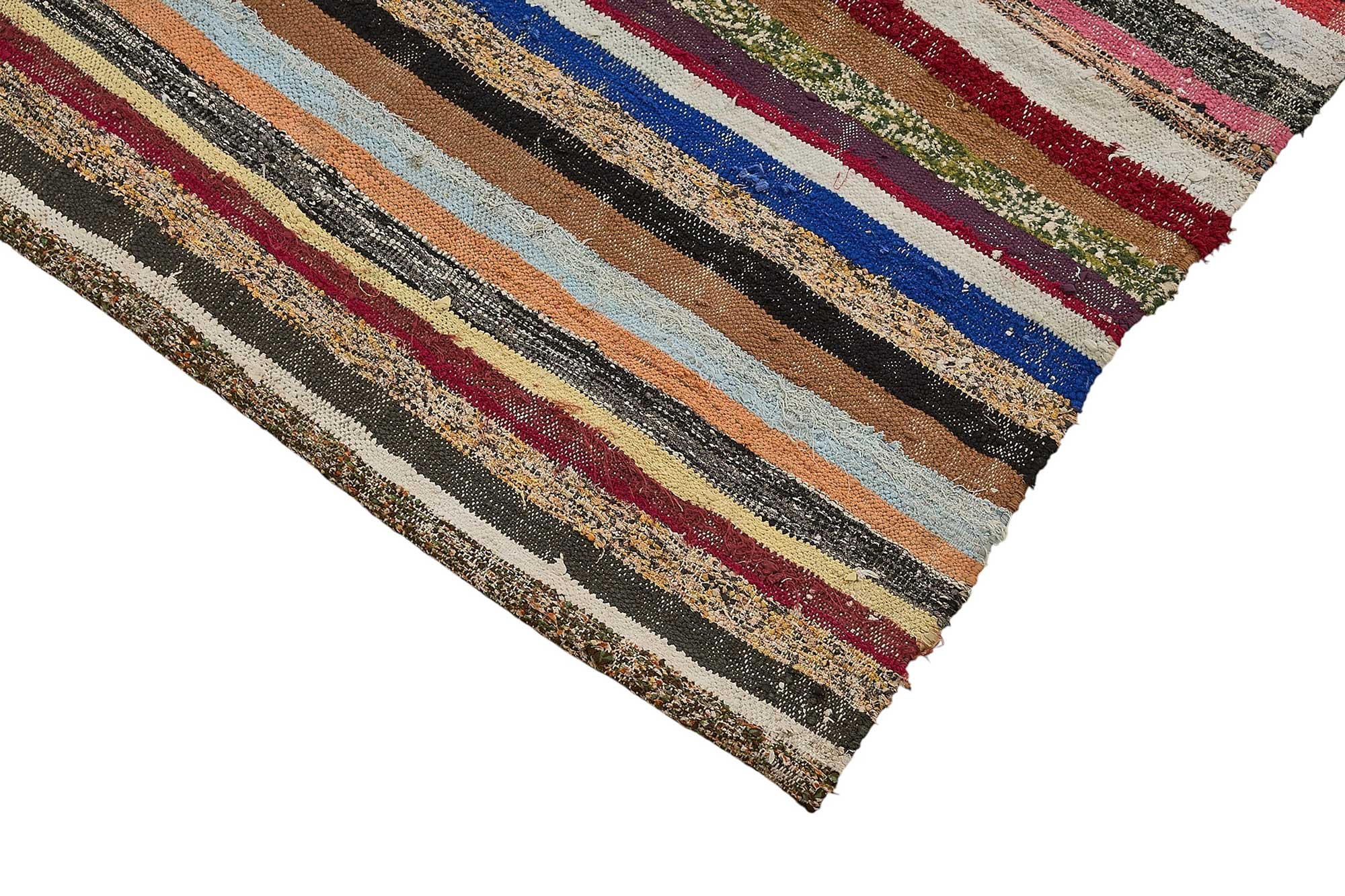 5x7 Handmade Vintage Chaput Kilim Rug - 51837