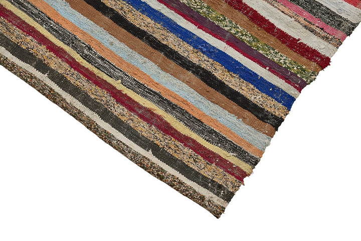5x7 Handmade Vintage Chaput Kilim Rug - 51837