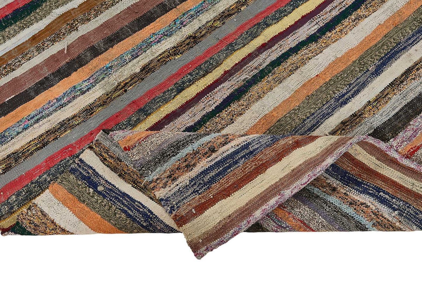 5x7 Handmade Vintage Chaput Kilim Rug - 51837