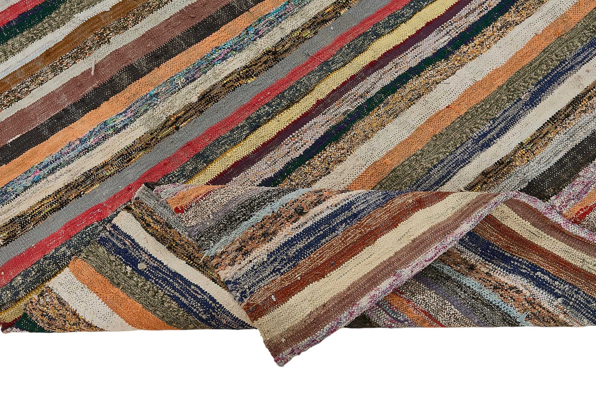 5x7 Handmade Vintage Chaput Kilim Rug - 51837