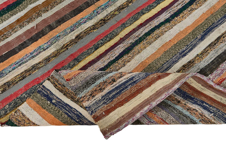 5x7 Handmade Vintage Chaput Kilim Rug - 51837