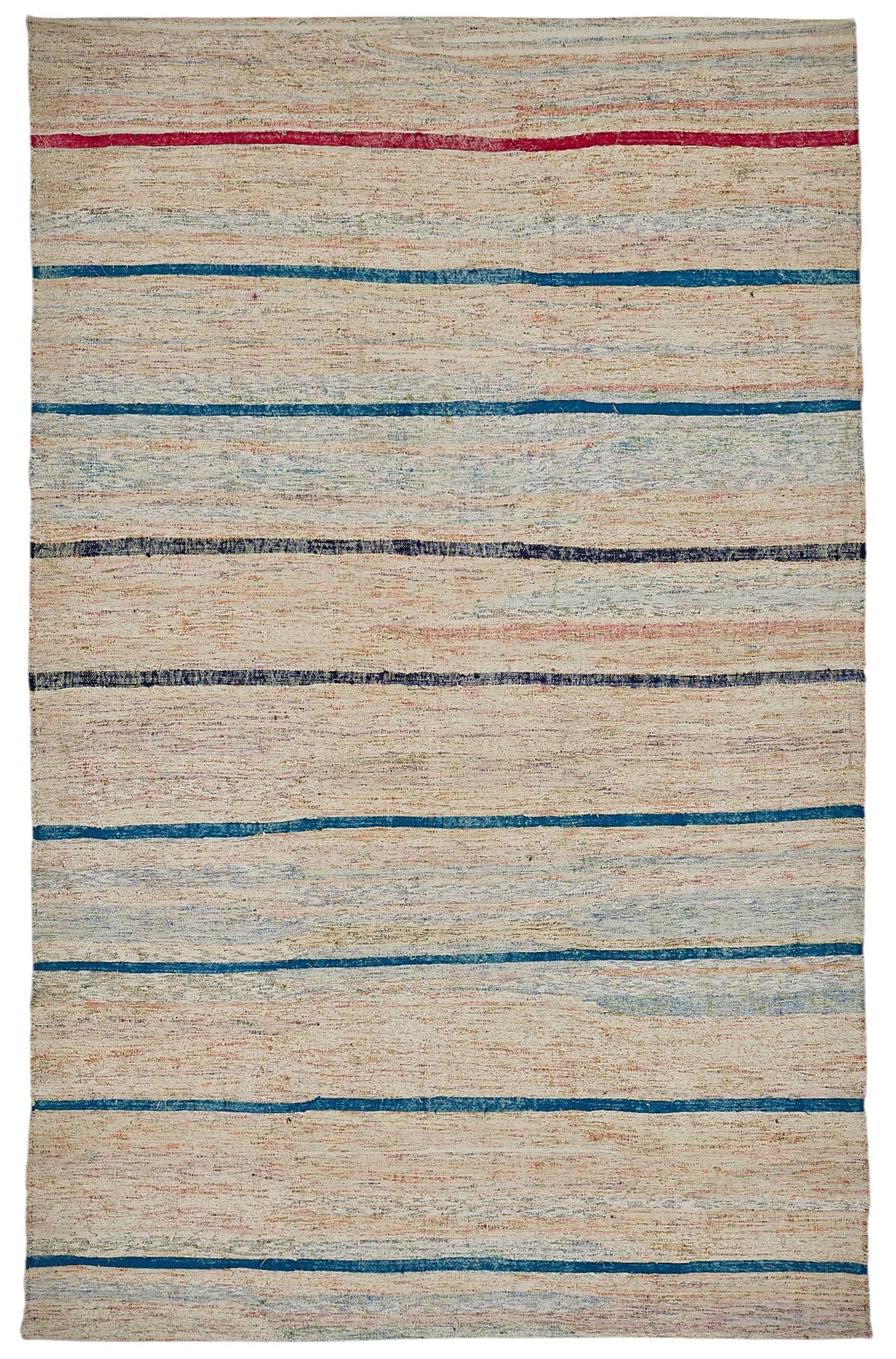 6x10 Handmade Vintage Chaput Kilim Rug - 51838