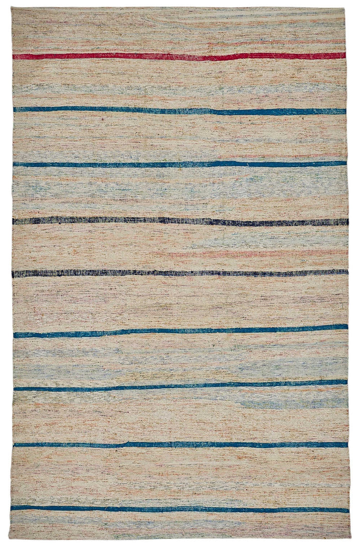 6x10 Handmade Vintage Chaput Kilim Rug - 51838