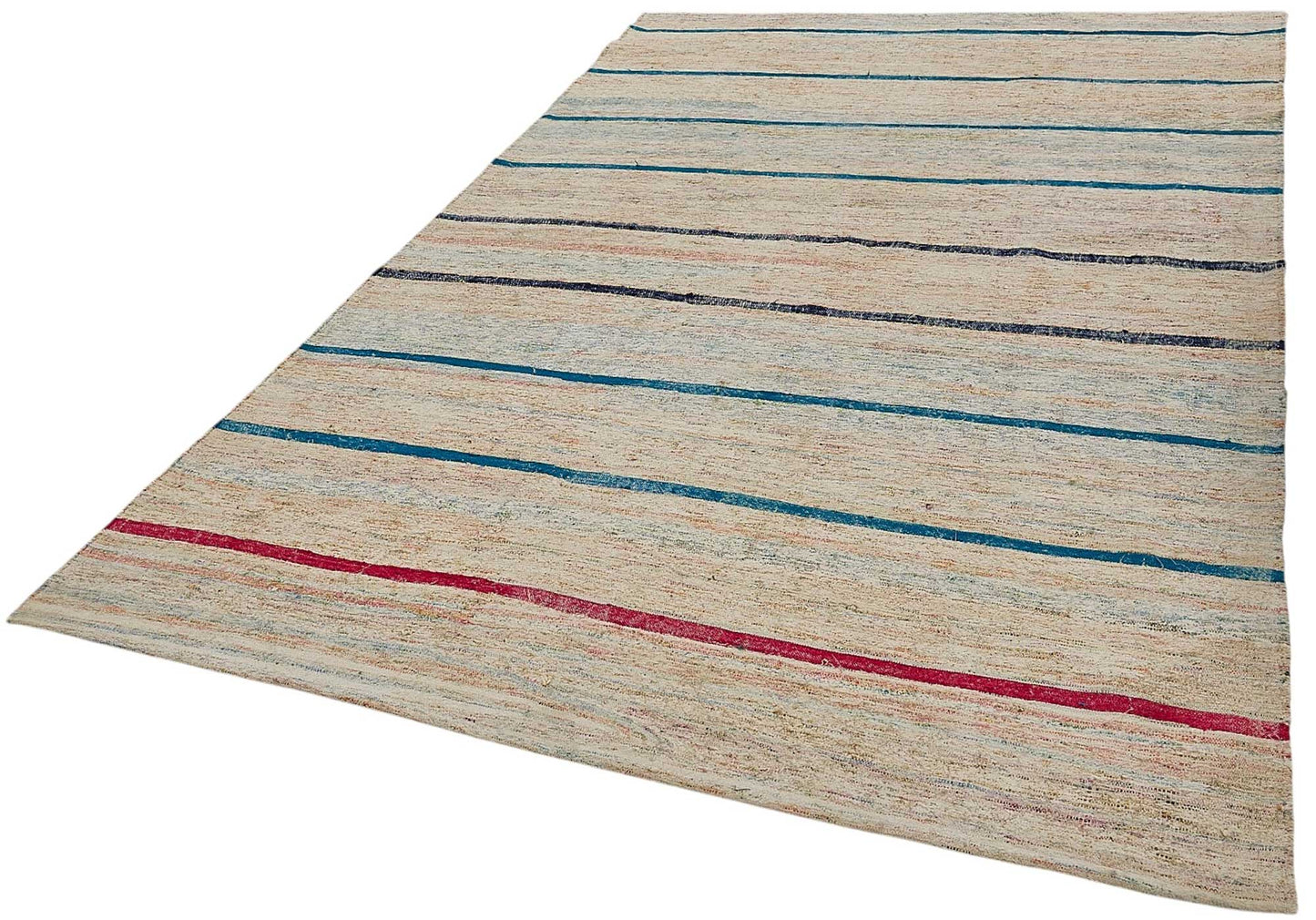6x10 Handmade Vintage Chaput Kilim Rug - 51838