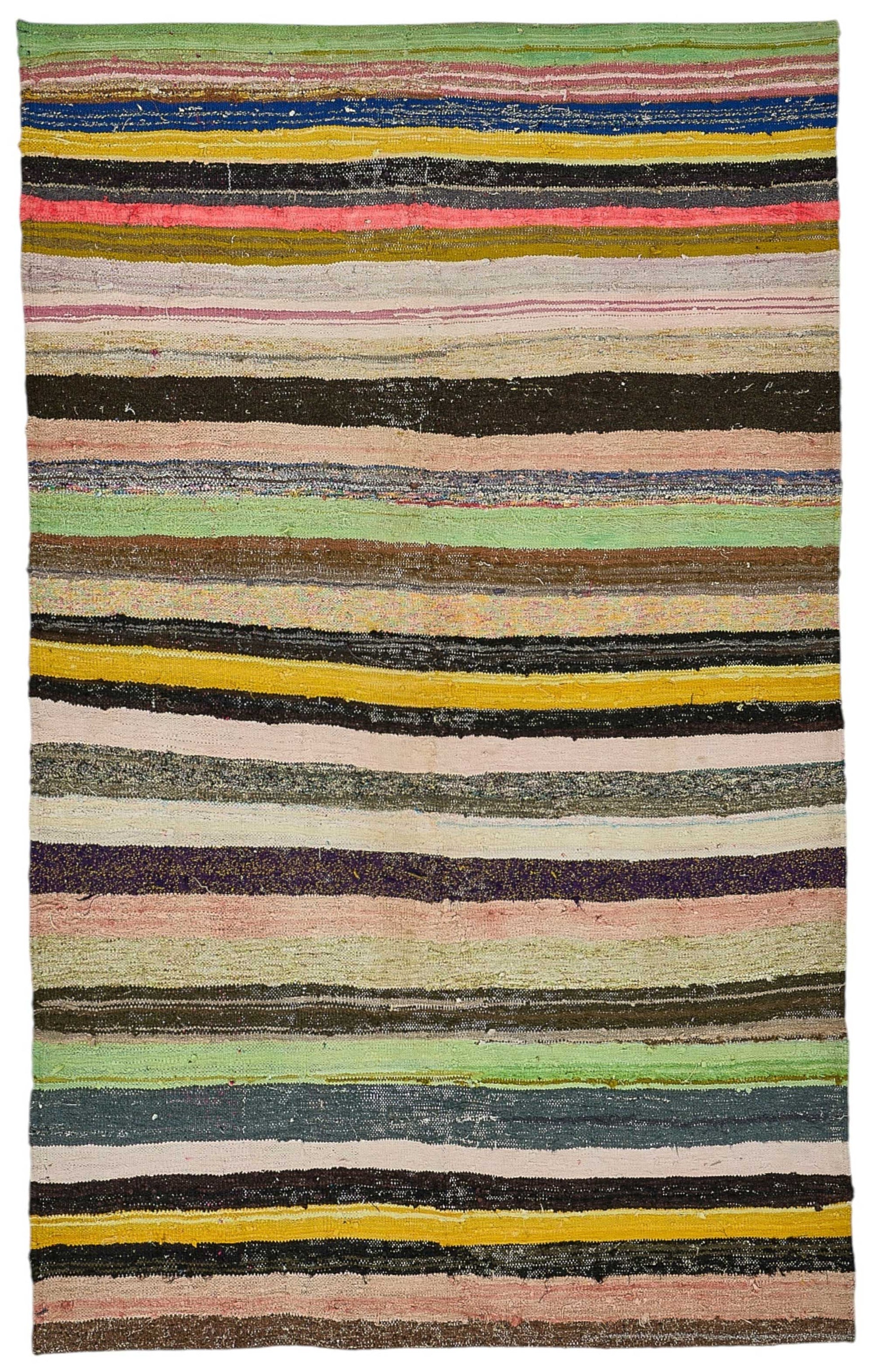 5x9 Handmade Vintage Chaput Kilim Rug - 51839