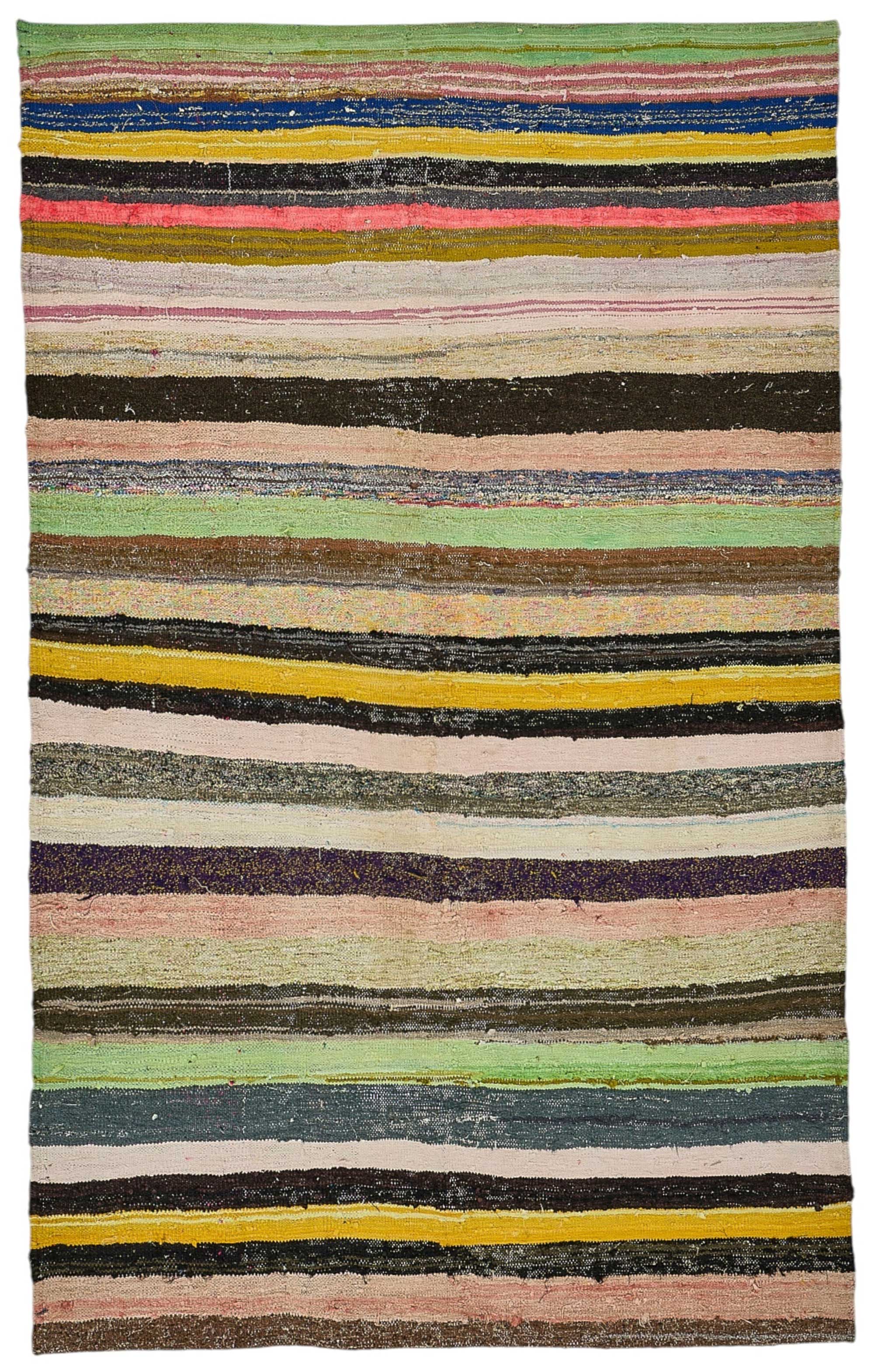 5x9 Handmade Vintage Chaput Kilim Rug - 51839