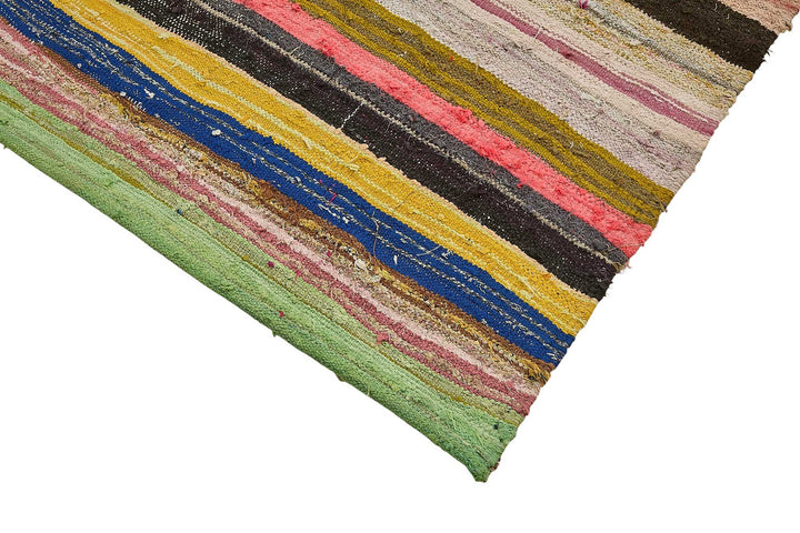 5x9 Handmade Vintage Chaput Kilim Rug - 51839