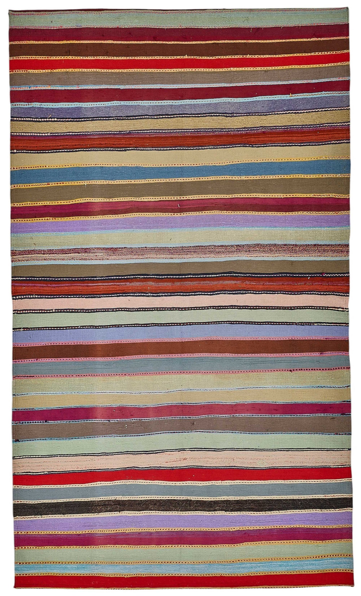 5x9 Handmade Vintage Chaput Kilim Rug - 51840
